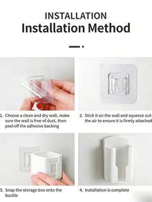 2/4 Pcs Magnetic Remote Control Holder, Wall Mounted, No-Drill Self-Adhesive Storage, For TV And Air Conditioner Remotes, Easy Installation, Black, Oval Design, Strong Adsorption, Home Storage Remote Control Holder - Multicolor - View 6