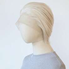 ZigZag Hair Ultra Short Bob Synthetic Lace Front Wig - Silver Bob Wig - 6 Inch Ultra Short Hair, Heat Resistant Fiber Glue-Free Wig, Suitable For Festivals And Daily Wear, Halloween - Multicolor - View 13