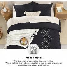 Andency - Queen Size Comforter Set For Queen Bed, Bohemian, Soft, Warm, Tufted And  Design, Neutral Tone, Aesthetic, Rustic, Beautiful, Textured, 3 Pieces, Beige/Cream - Black - View 5