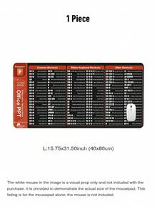 Essential For Career Advancement! Office Software Word/PPT/Excel Full Coverage 120-Key Quick Reference Guide Dedicated Shortcut Mouse Pad 120 Function Keys At A Glance Large Desk Mat Desktop Shortcut Key Layout Anti-Slip Pad, Large Size: 90x40x0.3cm - A - View 14