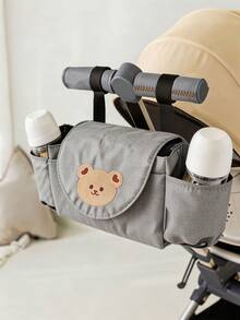 1 buah Tas Penyimpanan Gantung Multifungsi untuk Kereta Bayi, Desain Cetak Kartun Lucu, Cocok untuk Sebagian Besar Kereta Bayi, Praktis untuk Membawa Perlengkapan Bayi Saat Bepergian - Tas kereta dorong bayi - View 8