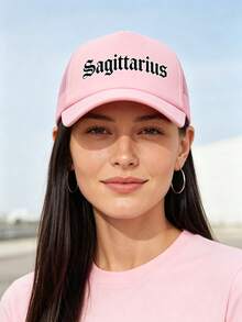 Rosa Mesh Trucker Cap mit Buchstaben-Logo, atmungsaktive Sommerkappe für Frauen, verstellbare Baseballkappe mit Sonnenschutz, Streetwear-Accessoire für Outdoor - Pink - Übersicht 6
