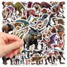 50pcs Vintage Dinosaur Stickers For Adults - Cute Dinosaur Doodle Art, Featuring Stegosaurus, Triceratops, Brachiosaurus Patterns, Suitable For DIY Crafts, Laptop, Skateboard, Luggage, Party Decoration School Supplies - A - View 4