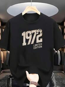 The White Short-Sleeved T-Shirt Displayed In The Dressing Room Scene Features A Vintage-Style "172 LIMITED EDITION" Print On The Chest, Blending Retro - Black - View 1
