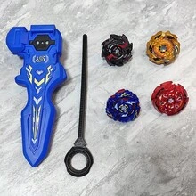 Spinning Top Toy Set - Includes 2 Spinning Tops, 1 Toy Launcher, Interactive Competition Game For Boys, Suitable For Boys Aged 3 And Above, Birthday Gift - Blue - View 12