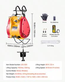 2-In-1 Portable Electric Winch, 1100 Lbs, With Wired Or Wireless Remote Control - 1100 Lbs - View 7
