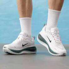 Nike Super Velour VOMERO PLUS Cushioning And Rebound Men's Road Running Shoes - White/Green - View 8
