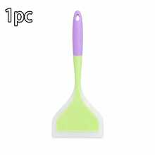 1/2 piezas Espátula de silicona translúcida para rollos de pollo, herramienta de cocina resistente al calor, espátula antiadherente para pizza y panqueques, adecuada para raspador de horneado, espátula para sartén de freír en el hogar - Multicolor - Ver 11