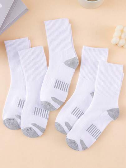 5 pares/10 pares de calcetines deportivos para hombre, cómodos, que absorben la humedad, versátiles, calcetines de media caña adecuados para deportes al aire libre