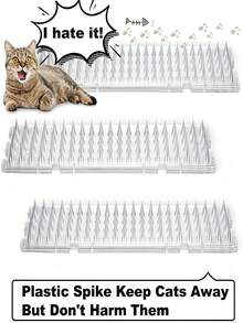 High-Quality Transparent Plastic Outdoor Bird & Cat Deterrent Spikes, With Extended Protective Spikes, Suitable For Indoor And Outdoor Environments, Effectively Prevent Pigeons, Squirrels And Cats Nuisance, Durable Cat Deterrent Spikes - Multiple Styles - View 2
