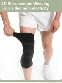 Sports Fitness Cycling Running Leg Cover Thin Warm Elastic Protective Gear Spring Breathable Unisex Non-Slip Nylon Knee Pads - Multicolor - View 3