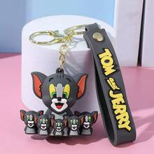 Warner Bros Cartoon Cute Exquisite Cartoon Couple Gift Keychain Backpack Pendant Souvenir Small Gift Backpack Pendant Cute Bag Pendant Portable Keychain Travel Accessory Unisex Bag Pendant Cute Exquisite Small Gift - Multicolor - View 3