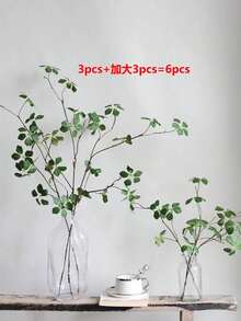 1支带叶人造枝条，仿日本杜鹃花枝，仿真春叶枝，仿真柳枝，榛树枝，可用于花瓶填充、办公室、家居、婚礼装饰 - 彩色 - 查看 27