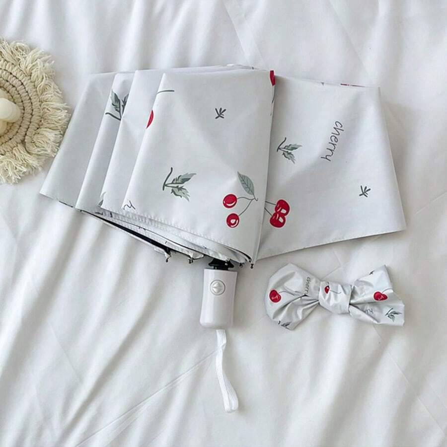 1件時尚可折疊遮陽傘,防曬防雨雙用,高級設計,UV防護,女性防曬傘 - 多色 - 查看 1