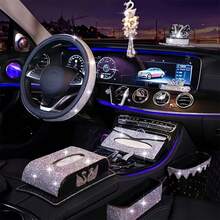 1pc Car Accessories Black/Silver Car Steering Wheel Cover, Rhinestone Car Steering Wheel Cover Without Inner Ring, Car Diamond Elastic Steering Wheel Cover, Full Rhinestone Car Steering Wheel Cover - One Size Fits All - View 3