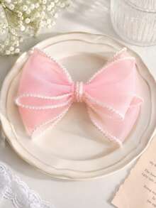 2/1pc Fish Tail Pearl Packaging Ribbon, Pearl Trim Floral Ribbon Bow Hair Clip, DIY Wavy Ribbon, Gift Packaging Ribbon, Decorative Ribbon, Suitable For Hair Clips, Bows, Weddings, Valentine's Day, Mother's Day, New Year, Birthdays, Hairbands, Flowers, Gifts, Cakes And Baked Goods Packaging, Bows, DIY, Gift Boxes And Bouquets, Halloween, Christmas - Multicolor - View 9