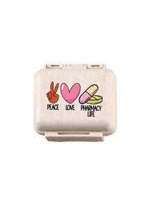 Mini 6-Compartment Portable Pill Box, Medicine Storage Box, Travel Pill Box, Printed With "My Pill Box" And Pill Pattern, 6-Compartment Small Pill Box, Sealed Pill Packaging Storage Box, 6-Day Weekly Pill Storage Box, Travel Essential Pill Box, Daily Vitamin Pill Box, Pocket Pill Box Storage Box, Exquisite Storage Box, Home Essential, Travel Essential - Multicolor - View 12