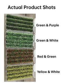 4 pcs/Box Rumput Buatan Panjang Campuran Warna, Ukuran 2,3*3,4 Inci, Mudah Dirakit, Bahan Diorama DIY, Rumput Buatan Sobek Tangan, Cocok untuk Rel Kereta Api, Lanskap Miniatur Rumah Pertanian dan Dekorasi Taman Peri, Sempurna untuk Tata Letak Jalur, Model Miniatur, Dekorasi Taman Teras dan Patio - Gugusan bunga dan rumput - View 11