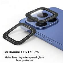 1pc Compatible With Xiaomi 17T/17T Pro Eagle Eye Lens High Definition Transparent Tempered Glass Camera Lens Protector Film Phone Lens Protector Phone Camera Protector Pad - Pink - View 2