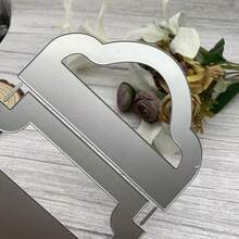 Juego de troqueles de bolsillo cosido con etiqueta, troqueles de metal para hacer tarjetas, etiquetas de regalo, diarios y planificadores, manualidades de papel, scrapbooking - plata - Ver 5