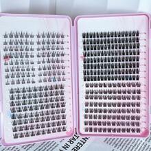 400 racimos de pestañas postizas de gran capacidad de estilo mixto, libro de pestañas de 32 filas de estilo cómic grueso y natural segmentado para perezosos, fácil de usar, creando un look de maquillaje natural y dulce - Ver 7