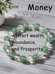 YAUKIA Women'S Green Aventurine Money Bracelet , Protective Wealth , Calms Anger And Irritation , Auspicious Good Luck Accessory Suitable For Daily Wear - Multicolor - View 7