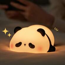 GLOOPRO Panda Night Light, Baby & Children Bedroom Bedside Lamp With Touch Sensor, Soft Silicone Lamp, Bedroom Desk Decor, Birthday Gift - Panda Cub - View 6