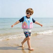 1pc Kids Pool Beach Water Swimming Non-Inflatable Lightweight Breathable Buoyancy Vest Jacket, Suitable For 15-55 Lbs Boys And Gi, First Day Of School - Multicolor - View 12