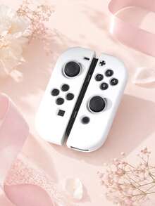 Switch Joy-Con Controller Protective Shell 1 Pair Solid Color Lightweight Anti-Fouling Anti-Slip Game Controller Cover, Easy To Install And Remove Without Sticking Keys, Compatible With Switch Controller Accessories, Girl Style Pink White Black Purple Transparent Multi-Color Options - View 6