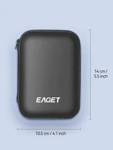 EAGET 2.5 Inch Hard Drive EVA Storage Case Shockproof Anti Drop Portable Travel Bag For External HDD SSD USB Flash Drive Power Bank Earphone Electronic Accessories Organizer - View 9