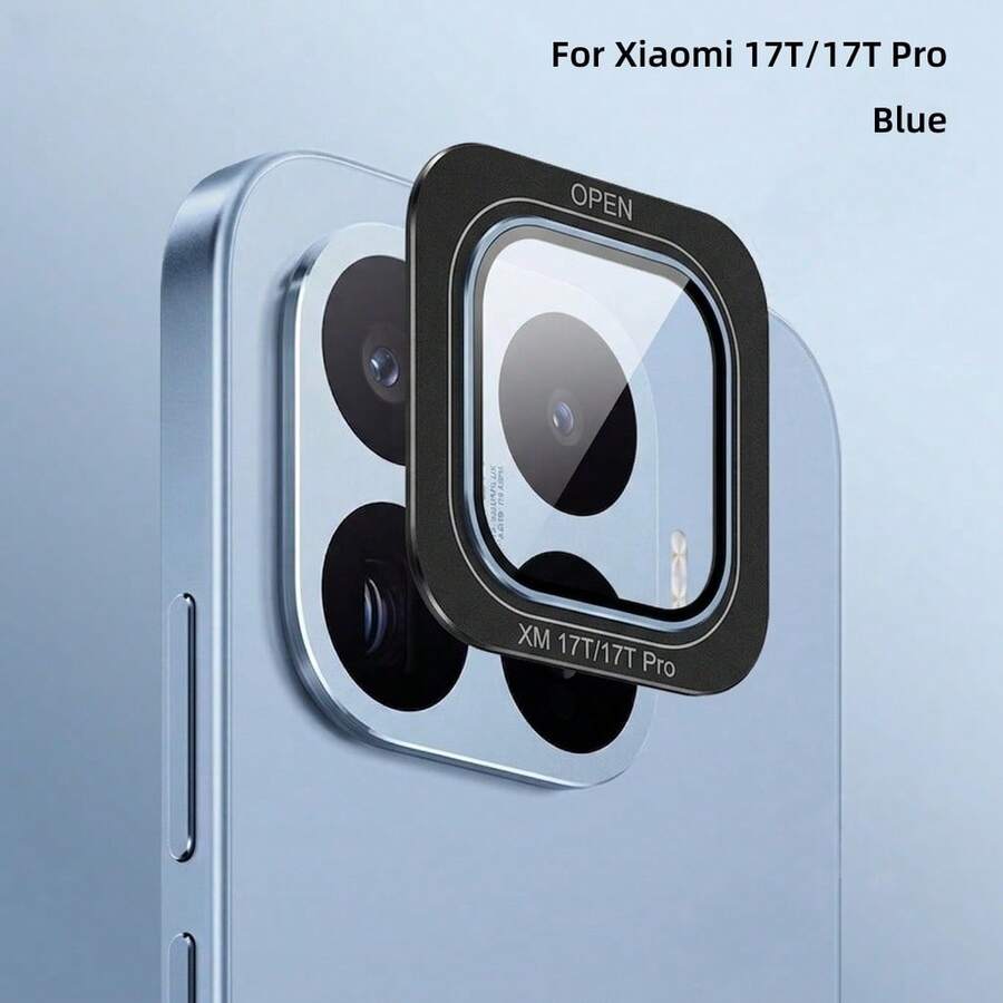 1件 適用於小米 17T/17T Pro Eye 鏡頭 高清透明鋼化玻璃相機鏡頭保護膜 手機鏡頭保護貼 - 黑色 - 查看 1