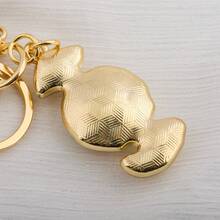 1pc Gold Plated Colorful Rhinestone Candy Keychain Sparkling Crystal Bag Charm Women Fashion Car Key Chain Jewelry Gift - Multicolor - View 6