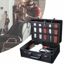 Stall Barber Box Multi-Functional Hair Stylist Barbershop Storage Box Professional Hair Toolbox The Same Box - Black - View 2