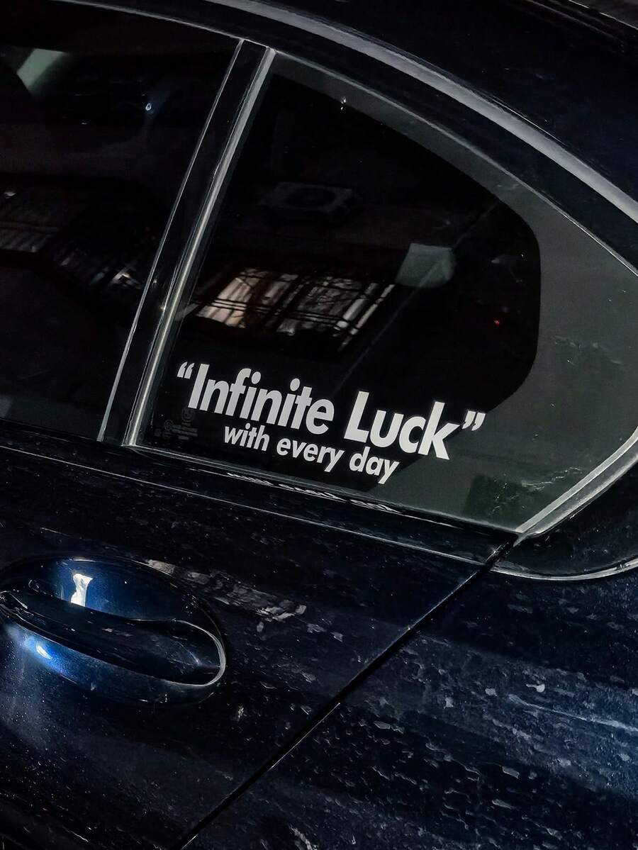 1pc Infinite Luck With Every Day -Vinyl Sticker, Suitable For Cars, Laptops, Water Bottles, Etc. Car Accessories Sticker. - Good Luck - View 1