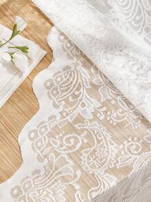 1pc/2pcs Bohemian Sheer Curtains, Light Filtering Tassel Drapes For Living Room Bedroom, Elegant Window Treatment, Flowy Fringe Design, Soft Breeze Decor, Privacy Semi-Transparent, Farmhouse Vintage Style, Easy Hang Gift - White - View 7