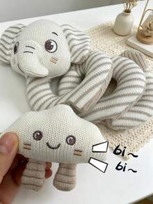 1pc Unisex Baby Multi-Function Toy With Squeaker, Mirror, Crinkle Paper And Bell, Suitable For Infant Grasping Training, Newborn Gift - 彩色 - 查看 4