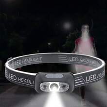 1pc USB Rechargeable Headlamp With Adjustable Elastic Headband & Charging Cord, Portable Outdoor Torch For Night Running Camping Hiking Cycling Fishing Emergency Home Night Lighting Use - headlamp - View 1