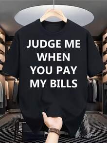 Camiseta divertida "No me grites cuando pagues" - Camiseta de manga corta y cuello redondo con eslogan audaz, adecuada para gimnasio, entrenamiento y uso casual - Ropa de humor transpirable - Negro - Ver 1