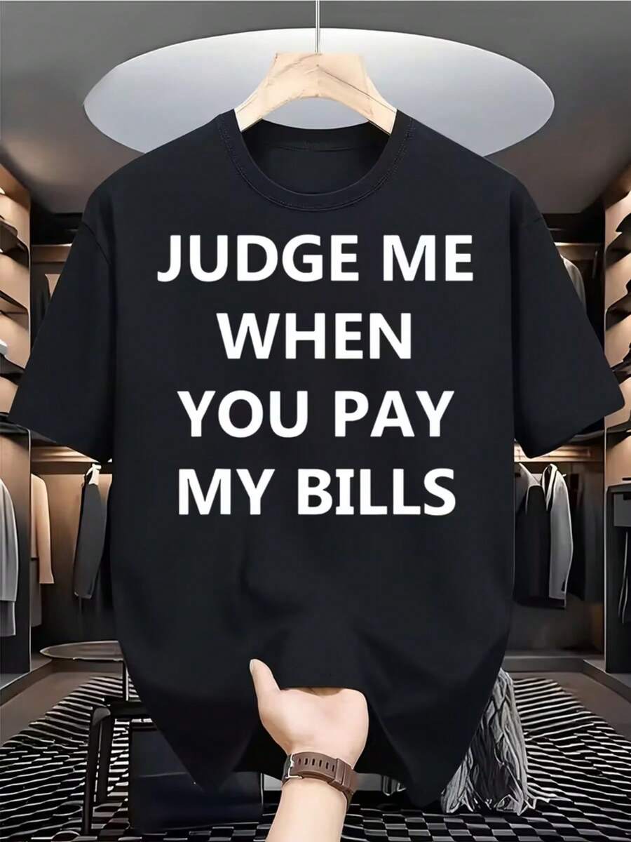 Camiseta divertida "No me grites cuando pagues" - Camiseta de manga corta y cuello redondo con eslogan audaz, adecuada para gimnasio, entrenamiento y uso casual - Ropa de humor transpirable - Negro - Ver 1