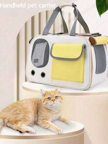 ARC ARCE Foldable Pet Air Travel Bag, Pet Messenger Bag, Suitable For Small Dogs, Cats, Rabbits, Puppies - Durable Oxford Cloth Pet Travel Handbag, Portable Cat Bag, Car Pet Bag, Dog Outing Bag - Multicolor - View 7