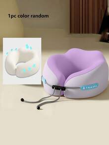 1/2 piezas Almohada de cuello en forma de U de espuma de memoria, múltiples opciones, almohada portátil para siestas de viaje, almohada de cuello de rebote lento, esencial para siestas en la oficina, almohada de soporte de cuello para viajes en avión, desmontable y lavable a máquina, con bolsa de almacenamiento, soporte de cuello, almohada de viaje con soporte de rebote lento - Multicolor - Ver 25