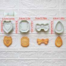 Vintage Pearl Edge Cookie Cutter Set, Bowknot Heart Water Drop Rectangle Frame Baking Tools, Suitable For Wedding Desserts And DIY Gifts - View 14