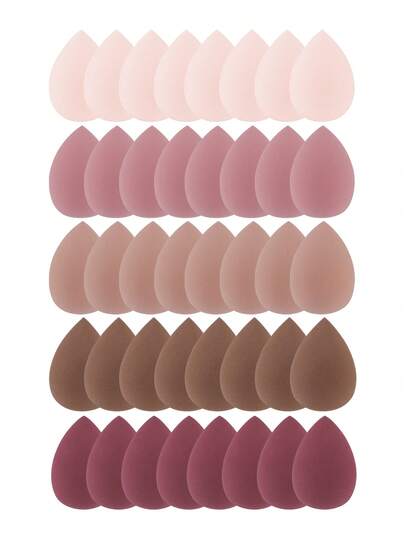 5/10/20/25/30/40/50/100pcs Makeup Sponge Set – Soft, Latex-Free, Individually Packaged Beauty Makeup Sponges, Dry & Wet Use, Perfect For Foundation, Concealer And Powder Application