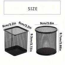 Desktop Pen Holder, Durable Metal Mesh Pencil Holder, Lightweight Pencil Storage Box, Marker Storage Box, Multi-Color Options Back To School - Multicolor - View 9