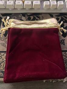 25pcs Velvet Drawstring Jewelry Bags, 3 Sizes, Gold Plated, Small Business Supplies, Wedding Favor Bags, Wedding Decor, Valentine's Day - Package - View 7