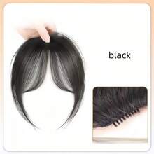 1pc Women's Straight Clip-In Bangs, Elegant Straight Synthetic Clip-In Bangs Wig Hair Clip (Recommended To Search For The Correct Usage Method Of 8-Shaped Bangs Before Use) - Multicolor - View 7