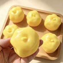 Yellow Apple Squishy Toy, Soft Slow Rebound Stress Relief Squeeze Toy, Anxiety Relief Sensory Fidget Toy For Adults & Teens, Cute Fruit Shape Decompression Toy, Office & Desktop Decor Gift - Multicolor - View 7