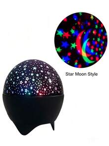 Cute Galaxy Projection Lamp, USB Powered Star Moon Night Light With Type-C Cable For Kids Room & Bedroom Decor - 多色光 - 查看 10