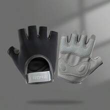 1 par de guantes deportivos unisex, con almohadilla antideslizante, guantes de media-dedo que absorben los impactos, adecuados para levantamiento de pesas, yoga y otros deportes, transpirables y duraderos, esencial para el fitness - Multicolor - Ver 22