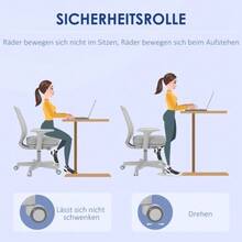 Ergonomic Office Chair With Swivel Function And Adjustable Height, 55 X 48 X 82.5-94.5 Cm, Grey Color. - Grey - View 4